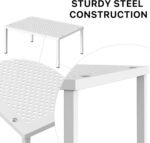 Simple Houseware Expandable Stackable Kitchen Counter Shelf Organizer, White, Metal Top, 11.25"L x 7.9"W x 5.4"H - Image 5