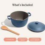 Our Place Mini Perfect Pot | 2.5 Qt Ceramic Pot with Lid & Spatula | Patented 8-in-1, PFAS-Free Nonstick, Non-Toxic Cookware | Induction & Oven-Safe up to 450°F | Blue Salt - Image 5