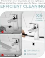 SXhyf Crevice Cleaning Brush - Grout Scrub Brush, House Cleaning Supplies, Gap Cleaning Tools, Home Essentials, Gifts for Women Men, Hard Bristle Crevice Cleaner Brush for Household Use, Bathroom - Image 4