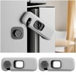 2 Pack Child Proof Refrigerator Locks, Fridge Locks for Kids Safety with Sticky 3M Adhesives Pads, Freezer Door Latches for Toddlers and Baby, Ideal for Upright Freezer, Ovens, Cabinets Door - Image 2