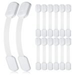 4our Kiddies Child Proof Cabinet Locks for Baby Proofing, 14 Pack Baby Proof Drawer Locks for Kids, Child Safety, Adjustable Child Locks for Cabinet and Drawers with 12 Extra 3M Adhesives, No Drilling - Image 2