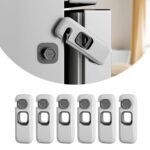 6 Pack Child Proof Refrigerator Locks, Fridge Locks for Kids Safety, Freezer Door Latches with Sticky 3M Adhesives for Toddlers and Baby, Ideal for Upright Freezer, Ovens, Cabinets Door - Image 2