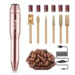 Alety Electric Nail Drill Kit - Portable File for Acrylic Gel Nails, Professional Machine Efile Manicure Pedicure Tools With Gold Drill Bits for Home Salon Use - Image 2