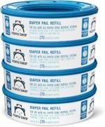 Amazon Brand - Mama Bear Diaper Pail Refills for Diaper Genie Pails, Unscented, 1080 Count (4 Packs of 270 Count) - Image 2