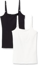 Amazon Essentials Women's Maternity Nursing Friendly Camisole with Adjustable Straps and Built-in Shelf Bra, Pack of 2 - Image 2