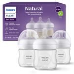 Avent - 3Pk Natural Baby Bottle With Natural Response Nipple, Clear, 4Oz - Image 2