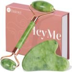 BAIMEI IcyMe Gua Sha & Jade Roller Facial Tools Face Roller and Gua Sha Set for Puffiness and Redness Reducing Skin Care Routine, Self Care Gift for Men Women - Green - Image 2