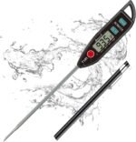 BOMATA Digital Water Thermometer for Water, Liquid, Candle and Cooking. Instant Read Food Thermometer Waterproof IPX7 with Long Probe for Cooking, Meat, BBQ! T101 (Black Color)… - Image 2
