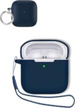 Case for Redmi Buds 3 Earbuds,Soft Silicone Shock-Absorbing Design,Includes Keychain and Anti-Loss Rope,All-Round Protection (Blue) - Image 2