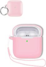 Case for Redmi Buds 3 Earbuds,Soft Silicone Shock-Absorbing Design,Includes Keychain and Anti-Loss Rope,All-Round Protection (Pink) - Image 2