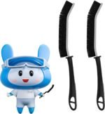 Cleangor Crevice Cleaning Brushes, Scrub Brush for Hard to Reach Small Space, Home Essentials, Cleaning Supplies, Cleaning Tools for Household Use, Bathroom, Shower, Kitchen, Window, Toilet (2, Black) - Image 2