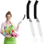 Crevice Cleaning Brushes, Scrub Brush Tool for Hard to Reach Tight Spaces, Home Essentials Cleaning Supplies for Shower, Bathroom, Kitchen, Toilet，Window (2, White) - Image 2