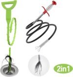 DR.PEN Flexible Grabber Claw Pick Up Reacher Tool (Drain Clog Remove Tool), With 4 Claws Bendable Hose Pickup Reaching Assist Tool for Litter Pick, Home and Kitchen Sink, Drains, Toilet (35.4 inch) - Image 2