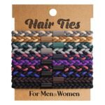 EasYoung 10pcs Braided Hair Ties for Thick, Curly Hair - No Crease Coils for Men's Buns & Women's Long Hair - Image 2