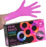 FRAMAR Pink Gloves Disposable Latex Free – Pink Nitrile Gloves Medium, Latex Free Glove Medium, Guantes De Nitrilo, For Hair Dye, Salon, Cleaning, Tattoo, Food Prep, Powder Free – 100 Pack - Image 2