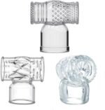 Fashionable and Soft Silicone Head Cover, Medium Sized Massage Tool Wand Accessory, Men's Professional Training Wand Accessory,Fit for Hitachi HV260 HV270 HV280 1.77 Inch Inner（3Pcs-Clear） - Image 2