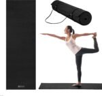 Gaiam Essentials 1/4" Thin (6mm) Yoga & Pilates, Fitness & Exercise Mat with Easy-Cinch Carrier Strap Cusion Support For Fitness and Gym Workouts - Image 2