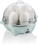 Hamilton Beach 3-in-1 Electric Egg Cooker for Hard Boiled Eggs, Poacher Eggs, Omelet Maker & Vegetable Steamer, Holds 7, Mint (25504) - Image 2