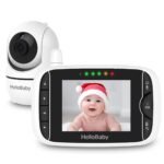 HelloBaby Video Baby Monitor with Remote Camera Pan-Tilt-Zoom, 3.2'' Color LCD Screen, Infrared Night Vision, Temperature Display, Lullaby, Two Way Audio - Image 2