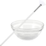 Ipetboom Facial Mask Brush and Mixing Bowl Set Soft Bristle Acid Brush with Compact Bowl for Diy Skincare Ideal for Applying Facial Masks and Essence at Home or Salon - Image 2