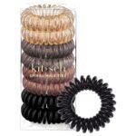 Kitsch Spiral Hair Ties for Women – Hair Ties No Damage, Ponytail Holders for Thick and Thin Hair – Creaseless and Dent-Free Coil, Phone Cord Style | Ideal Gifts for Women - 8pc Set, Brunette - Image 2