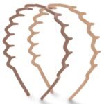 Kitsch Zig Zag Headbands for Women Non Slip – Fashion Accessories for Slicked Back Styles - Comfortable Comb Headband with Teeth | Ideal Gifts for Women - Neutral - 2 pcs - Image 2