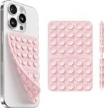 Klearlook Silicone Double-Sided Suction Cup Phone Case Detachable Mount, Sticky Phone Grip with Higher Suction Power for iPhone, Hands-Free Phone Accessories Holder for Selfies and Videos, Light Pink - Image 2