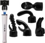 NUHUi 6Pcs Massage Head Attachments Accessories Black + A Large Size Massager for Back - Image 2