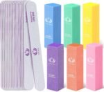 Nail Files and Buffers - Capularsh 16Pack Professional Manicure Tools Kit, 10Pcs 100/180 Grit Double Sided Nail Files for Acrylic Dip Nails, 6Pcs Four Sided 120 Grit Nail Buffer Block for Home Salon - Image 2
