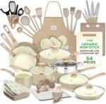 Nutrichef 54-Piece Marble Non-Stick Cookware and Bakeware Set, Professional Home Kitchen Collection with Multi-Sized Pots and Pans Set, and Heat-Resistant Tools - Image 2