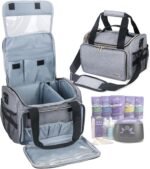 POCDUORG Waxing Kit Carry Bag Compatible with Tress Wellness - Portable Organizer for Wax Warmer, Wax Beans, Pre & After Wax Sprays, and Accessories - Only Bag (Light Gray) - Image 2