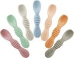 PandaEar 7 Pack Baby Led Weaning Spoons| Silicone Baby Spoons Self Feeding Utensils, Toddler Infant Feeding Spoon First Stage - Image 2
