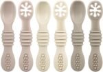 PandaEar Silicone Baby Spoons (6 Pack), Self Feeding for 4-6 Months Old, BPA Free Toddler Baby Feeding Spoon, Blw Spoons Baby Utensils - Image 2