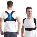Paskyee Posture Corrector for Women and Men, Adjustable Back Brace for Neck, Shoulder, and Upper Back Pain Relief, Back Straightener for Clavicle Support Black L/XL - Image 2