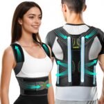 Rakiie Posture Corrector for Women and Men, Upgraded Back Brace with Enhanced Support, Shoulder Straightener with Cushioned Shoulder Pads & Underarm Strap, Yellow Size M (Upper Waist: 35.4"-41.3") - Image 2