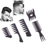Styling Hair Comb Set Salon Barber Hairstylist Comb 5 Pack Professional Hair Brush Retro Hairdressing Hair Care Style Accessory Double-sided for Men Boy Gentleman - Image 2