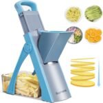 SupMaKin Upgrade Safe Mandoline Slicer Plus, Vegetable Chopper, Potato Slicer, Food Slicer Onion Chopper, Fry Cutter, Veggie Salad Dicer Kitchen Chopping Artifact Gifts (Blue) - Image 2