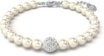 Swarovski Remix Strand Bracelet, Crystal Pearls and Pavé-Set Sphere in a Rhodium Finished Setting, Part of the Remix Collection - Image 2