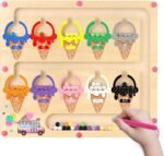 Syahro Montessori Magnetic Color and Number Maze Toy for Toddler Girls, Fine Motor Skills Board, Learning and Educational Birthday Gifts for Kids Girls 3-5 Years Old - Image 2