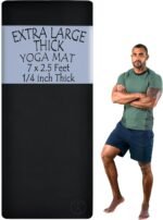 Tatago Extra Thick Yoga Mat Wide & XL-Our 10mm Extra Large Yoga Mat Thick Extra Wide And Long For Total Joint Cushioning. A Large Exercise Mat Thick And Perfect For Home Workout Pilates Or Studio. - Image 2