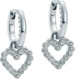 Ted Baker London Amora Crystal Halo Heart Huggie Earrings For Women - Image 2