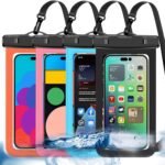 Up to 8.3" 4 Pack Multicolor Universal Waterproof Phone Pouch, Large Phone Waterproof Case Dry Bag,Protection Level: IP68,Outdoor Sports for Apple iPhone,Samsung,and More,Black,Blue,Pink,Orange - Image 2