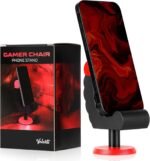 VELENTI Gamer Chair Phone Stand - Phone Holder for Smartphones, Kindles Up to 19 cm Tall - Fun Gaming Accessories for Gamers - Useful Gamer Gadgets - Lovely Birthday Gift for Gamers - Image 2