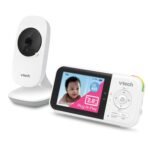 VTech VM819 Baby Monitor with Camera and Audio, 2.8” Screen Portable Baby Camera, Night Vision, 2-Way Audio, Temperature Sensor and Lullabies, Secure Transmission No WiFi, Ideal for Baby/Elderly/Pet - Image 2