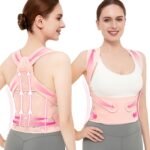 Vicorrect Posture Corrector for Women and Men: Back Support Brace Relieve Upper Back Shoulders Pain (Pink, Large) - Image 2