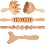 Wood Therapy Massage Tools 5-in-1 Lymphatic Drainage Massager Maderoterapia Kit Wooden Massager Body Sculpting Tools for Muscle Pain Relief, Anti-Cellulite, Body Contouring and Shaping - Image 2