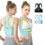 aoFIT Posture Corrector for Women - Lightweight and Breathable Back Brace for Pain Relief, Rounded Shoulders and Hunchback, Compact & Portable with Fashionable Design, Invisible Under Clothes Blue-L - Image 2