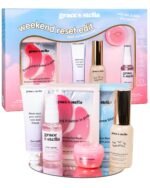 grace & stella Award Winning Skin Care Set - Stocking Stuffers for Girls, Birthday Gifts for Her, Travel Size Toiletries with Eye Masks, Hyaluronic Acid Serum, Lip Balm & More, Gift Baskets for Women - Image 2