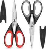 iBayam Kitchen Scissors All Purpose Heavy Duty, Kitchen Utensils Set, Stainless Steel Cooking Utensils Gadgets, Meat Poultry Food Shears Dishwasher Safe Utility Tools Home Gift, with Protective Sheath - Image 2