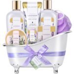 spa luxetique Spa Gifts for Women, Bath Baskets for Women, 8 Pcs Lavender Bath Sets with Bubble Bath, Lotion, Birthday Sets, Mothers Day Gift for Mom, Valentines Day Gifts for Her - Image 2